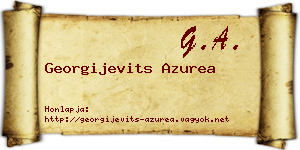 Georgijevits Azurea névjegykártya